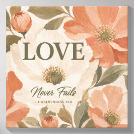 LOVE NEVER FAILS | キリスト教の結婚祝い キャンバスフォトタイル