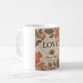 LOVE NEVER FAILS | キリスト教の結婚祝い コーヒーマグカップ (正面左)