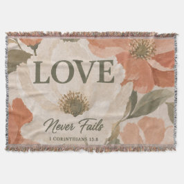 LOVE NEVER FAILS | キリスト教の結婚祝い スローブランケット