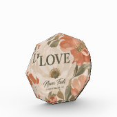 LOVE NEVER FAILS | キリスト教の結婚祝い フォトブロック (左)