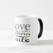 Love never fails モーフィングマグカップ (正面右)