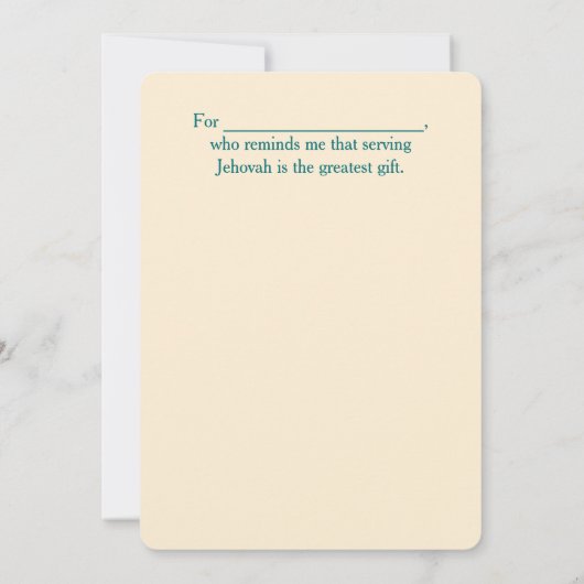 Love Never Fails 招待状 (裏面)