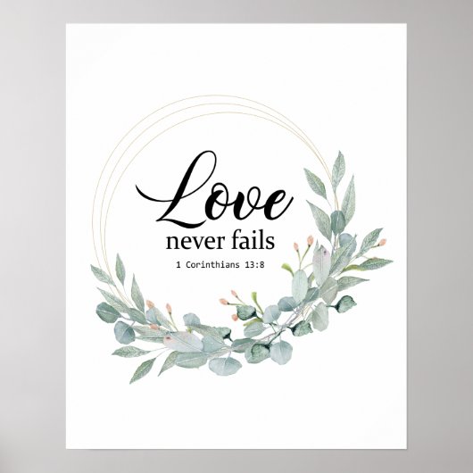 LOVE NEVER FAILS, BIBLE VERSE ポスター (正面)