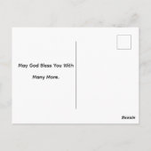 Love Never Fails Christian Birthday Greetings ポストカード (裏面)