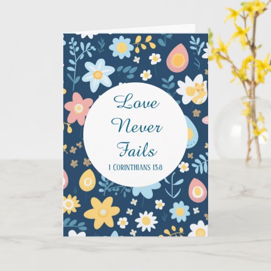Love Never Fails Greeting Card カード (黄色い花)