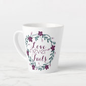 Love Never Fails Latte Mug カフェラテマグ (左アングル)