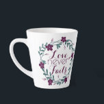 Love Never Fails Latte Mug カフェラテマグ<br><div class="desc">Love Never Fails Latte Mug</div>