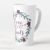 Love Never Fails Latte Mug カフェラテマグ (右アングル)