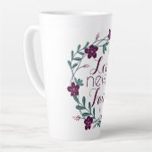 Love Never Fails Latte Mug カフェラテマグ (左アングル)