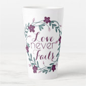Love Never Fails Latte Mug カフェラテマグ (正面)