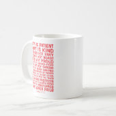 Love Never Fails Personalized コーヒーマグカップ (正面左)