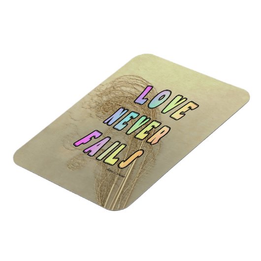 Love Never Fails Refrigerator マグネット (左側)