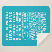 Love Never Fails Sherpa Blanket シェルパブランケット (正面(横))