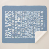 Love Never Fails Sherpa Blanket シェルパブランケット (正面(横))