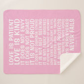 Love Never Fails Sherpa Blanket シェルパブランケット (正面(横))