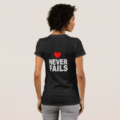 "LOVE NEVER FAILS" Tシャツ (裏面フル)