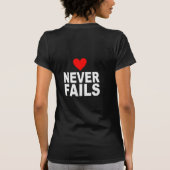 "LOVE NEVER FAILS" Tシャツ (裏面)