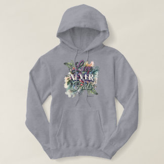 Love Never Fails Watercolor Floral Scripture パーカ