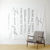 Love Never Fails Wedding Tapestry Backdrop  タペストリー (インサイチュ(横))