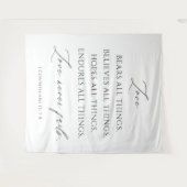Love Never Fails Wedding Tapestry Backdrop  タペストリー (正面(横))