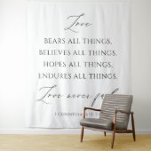 Love Never Fails Wedding Tapestry Backdrop  タペストリー (インサイチュ)