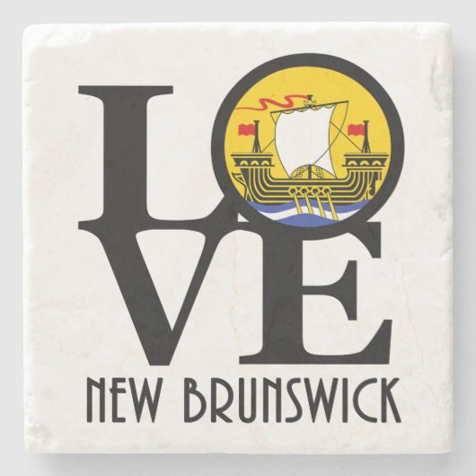 LOVE New Brunswickカナダ ストーンコースター (正面)