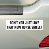 Love New Horse Smell Horse Trailer バンパーステッカー (車上)