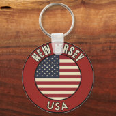 Love New Jersey - Cute NJ State Souvenir キーホルダー (裏面)
