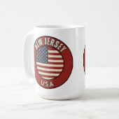 Love New Jersey - Cute NJ State Souvenir コーヒーマグカップ (正面左)