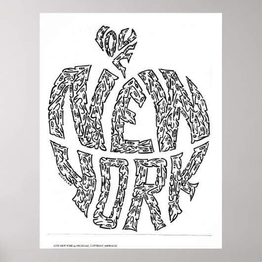 LOVE NEW YORK by NICHOLAS_COPYRIGHT_MIN... ポスター (正面)