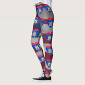 Love New York Patriotic Flag Fun Leggings レギンス (左)