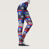Love New York Patriotic Flag Fun Leggings レギンス (右)