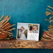 Love newlyweds Mr & Mrs couple wedding photos フォトプラーク (側面)