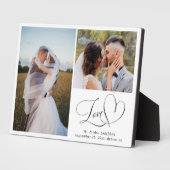 Love newlyweds Mr & Mrs couple wedding photos フォトプラーク (側面)