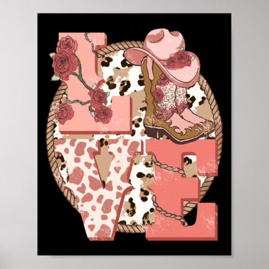 Love Nge Vintage Western Valentines Day  ポスター (正面)