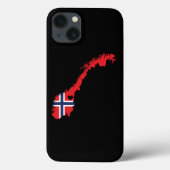 Love Norway Gift Norwegian Pride Heart Case-Mate iPhoneケース (裏面)