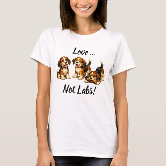 Love Not Labs | ビーグル好き Tシャツ (正面)