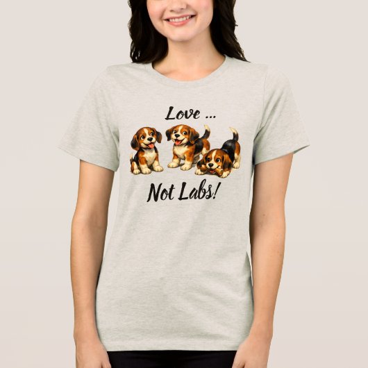 Love Not Labs | Beagle Lovers トライブレンドＴシャツ (正面)