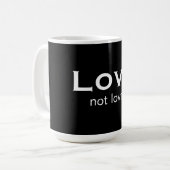Love not love コーヒーマグカップ (正面左)