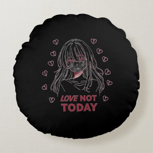 LOVE NOT TODAY ラウンドクッション (正面)