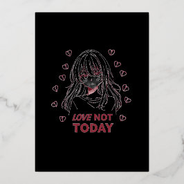 LOVE NOT TODAY 箔招待状
