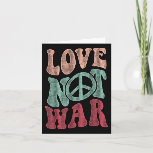 Love not War Groovy Peaceのサイン カード (正面)