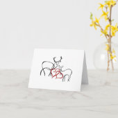 Love NoteカードでのBuckとDoe カード (黄色い花)