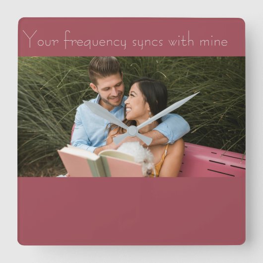 Love note スクエア壁時計 (正面)