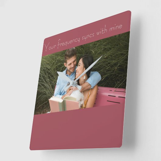 Love note スクエア壁時計 (傾斜)