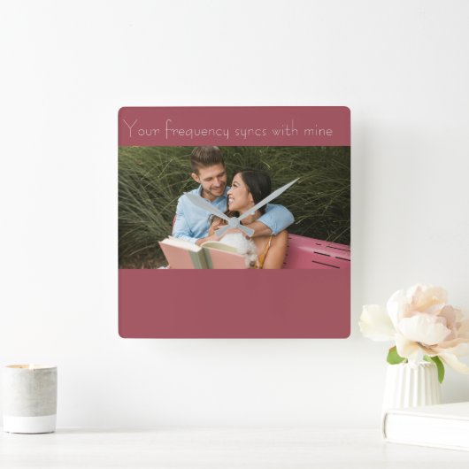 Love note スクエア壁時計 (ホーム)