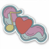 Love Note：音楽愛好家のためのドードル シール (正面)