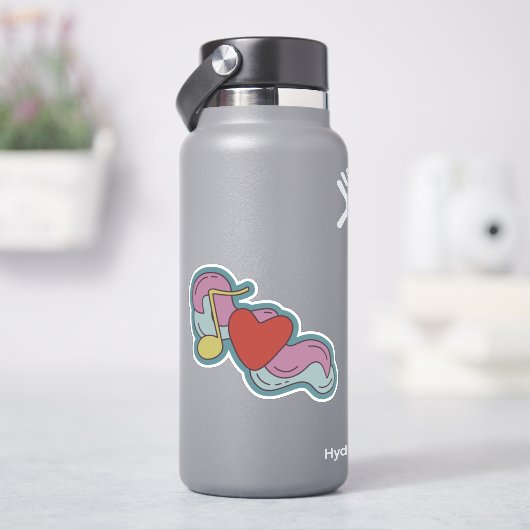 Love Note：音楽愛好家のためのドードル シール (HydroFlask)