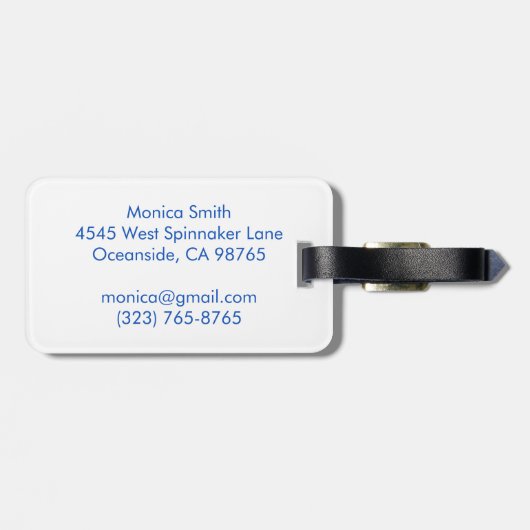 Love Notes from the Sea Seashell Ocean Beach  ラゲッジタグ (裏面横)