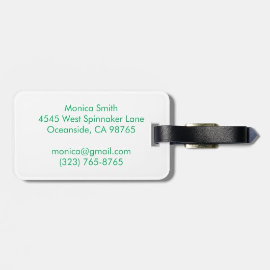 Love Notes from the Sea Seashell Ocean Beach  ラゲッジタグ (裏面横)